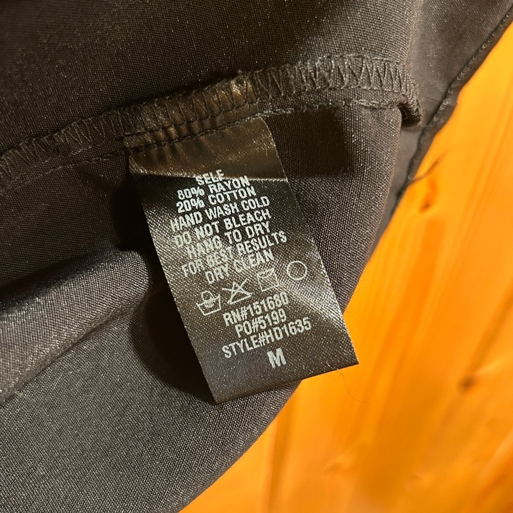 Storia Button Down Dress Shiny Black Size M - Picture 5 of 5